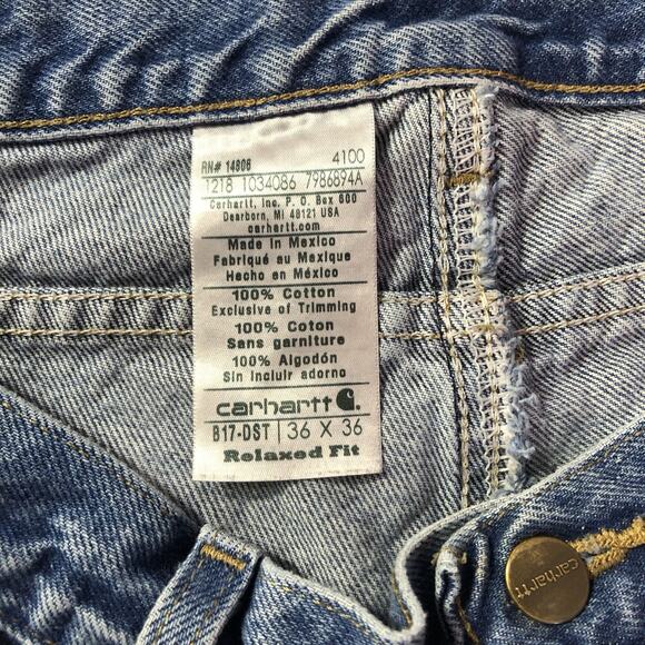 Carhartt Men's B17 DST Jeans Size 36x36 Vintage from 2004 Y2K Grunge - Picture 7 of 11